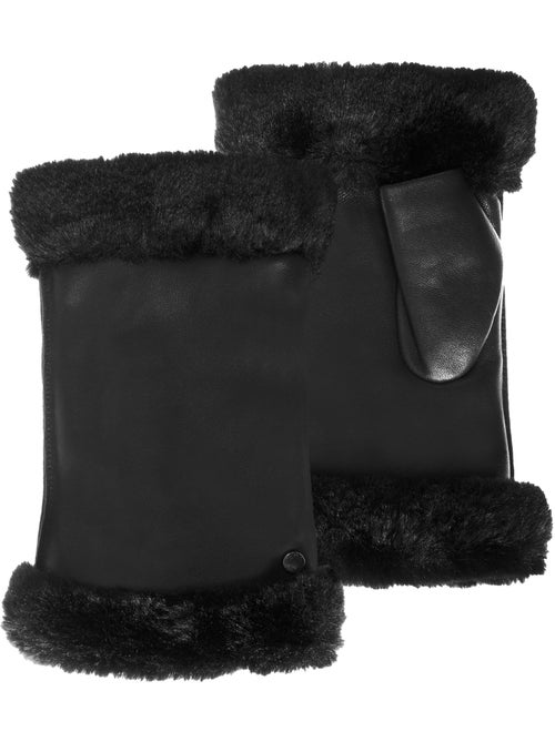 Guanti pelle di agnello pieno fiore - fodera in finta pelliccia donna - Kiabi Guanti pelle di agnello pieno fiore - fodera in finta pelliccia donna - Kiabi