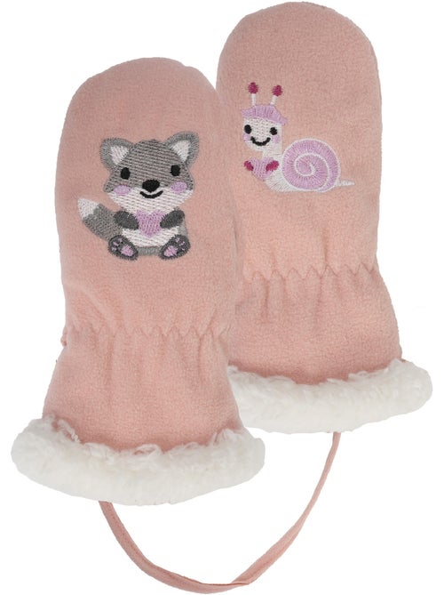 Guanti Pile 2/4 anni, fodera in finta pelliccia, chiusura a cordoncino unisex neonato Isotoner - Kiabi