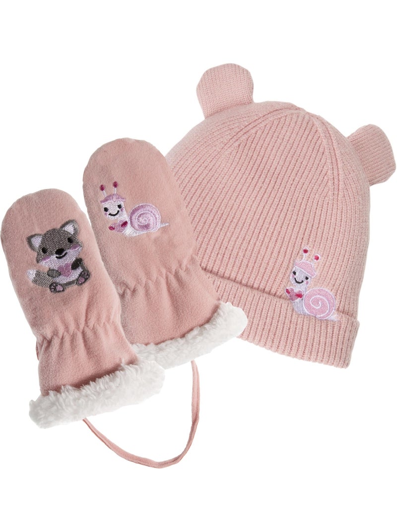 Guanti Pile 2/4 anni, fodera in finta pelliccia, chiusura a cordoncino unisex neonato Isotoner Rosa - Kiabi