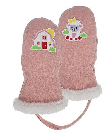 Guanti pile con fodera in pelliccia sintetica unisex neonato isotoner