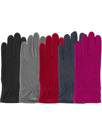 Guanti pile elasticizzato resistente all'acqua, sfoderato donna