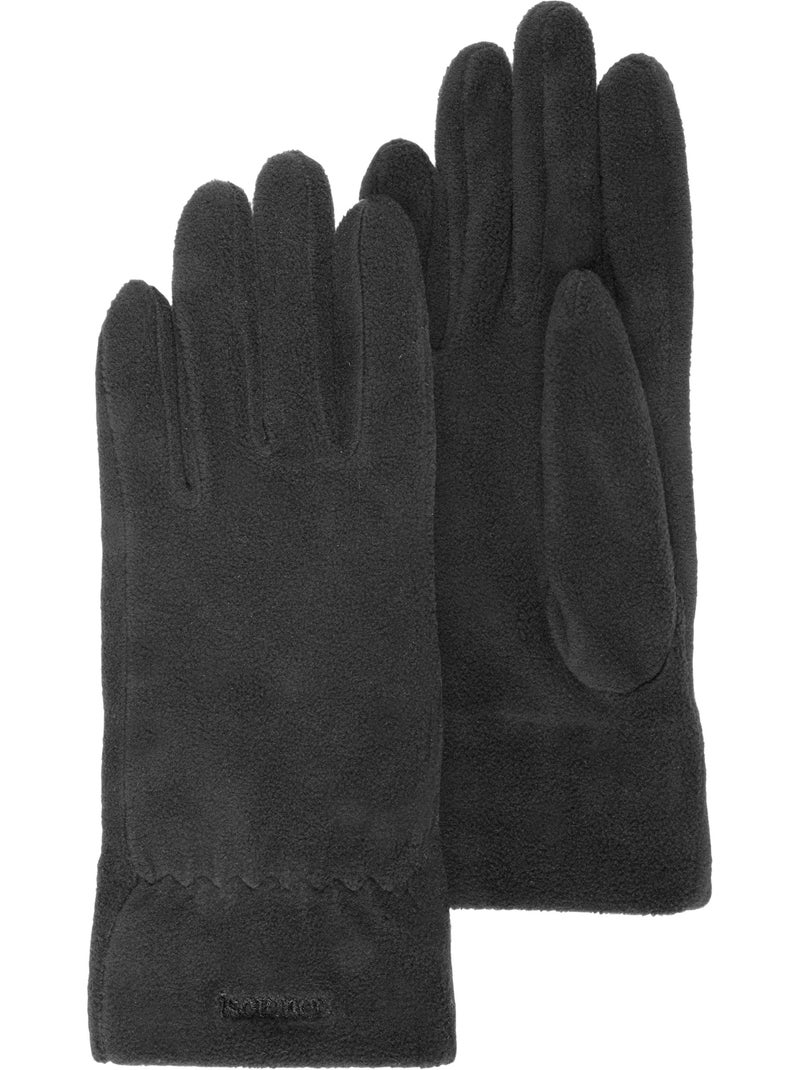 Guanti pile elasticizzato resistente all'acqua, sfoderato donna Nero - Kiabi