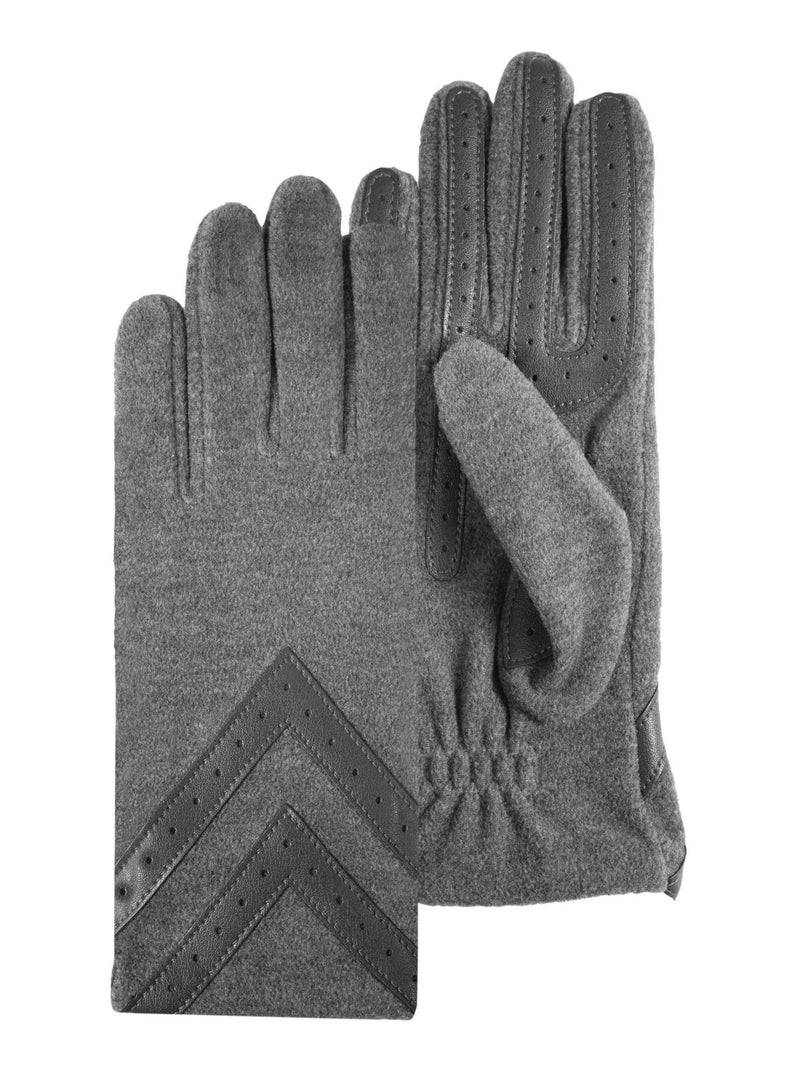 Guanti pile riciclato tattile e resistente all'acqua, sfoderato donna Isotoner Grigio grigio - Kiabi