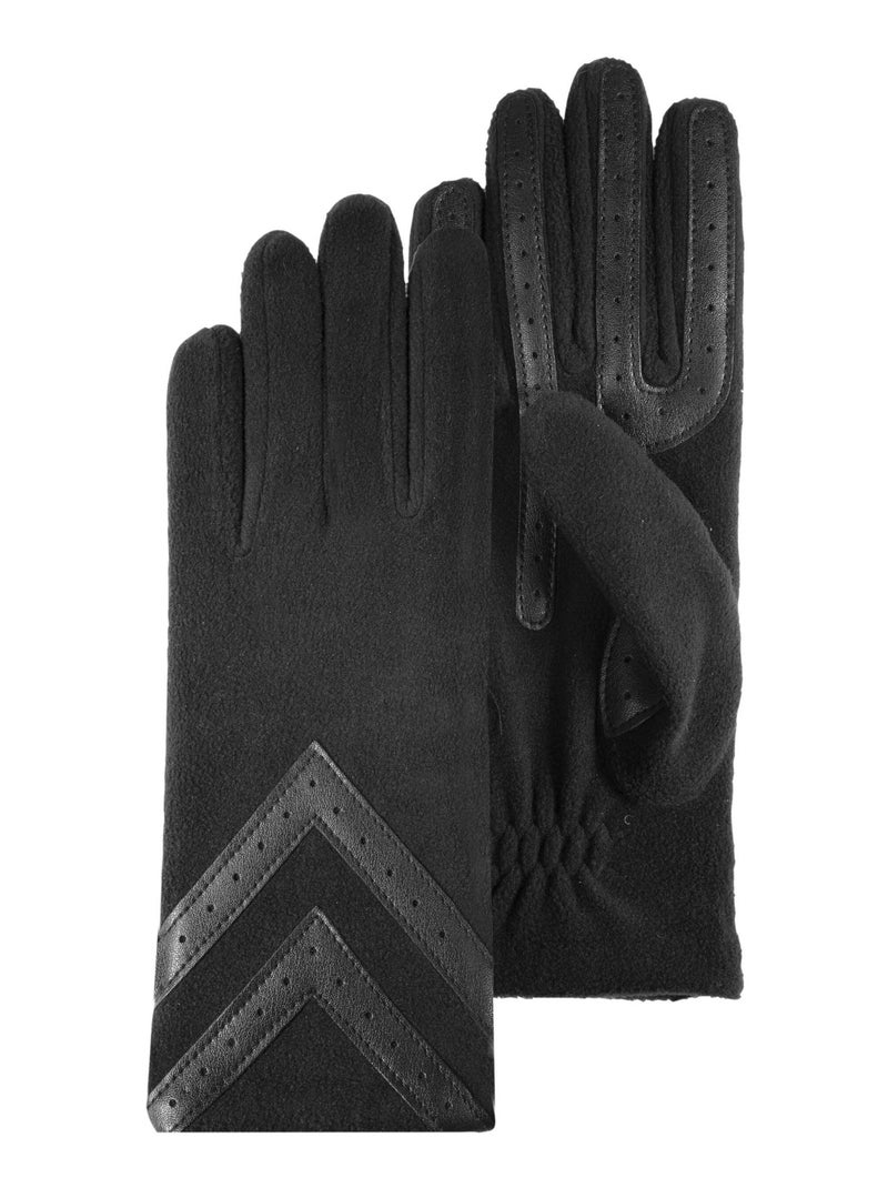 Guanti pile riciclato tattile e resistente all'acqua, sfoderato donna Isotoner Nero - Kiabi