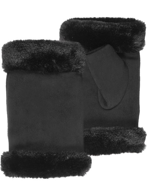 Guanti senza dita con bordo in finta pelliccia bambina Isotoner - Kiabi Guanti senza dita con bordo in finta pelliccia bambina Isotoner - Kiabi