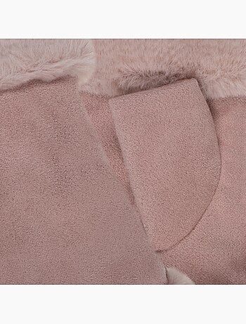 Guanti senza dita similpelle con bordi in pelliccia, foderata in pelliccia bambina isotoner