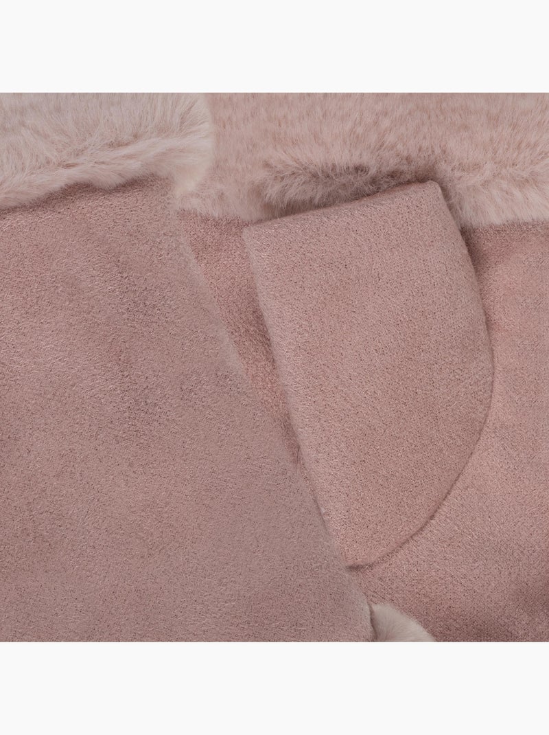 Guanti senza dita similpelle con bordi in pelliccia, foderata in pelliccia bambina isotoner Rosa - Kiabi