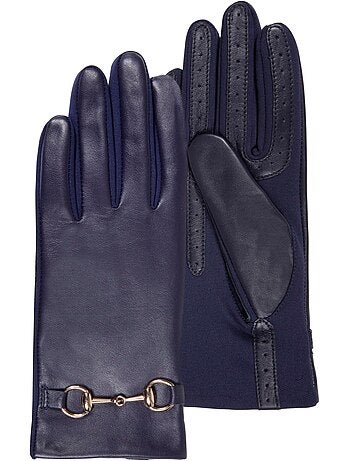 Guanti tamponi di contatto in pelle di pecora - foderati in poliestere donna isotoner