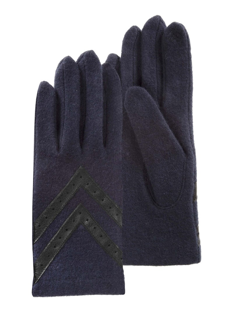 Guanti tattile, caldo, di lana, sfoderato donna Isotoner Blu marino - Kiabi