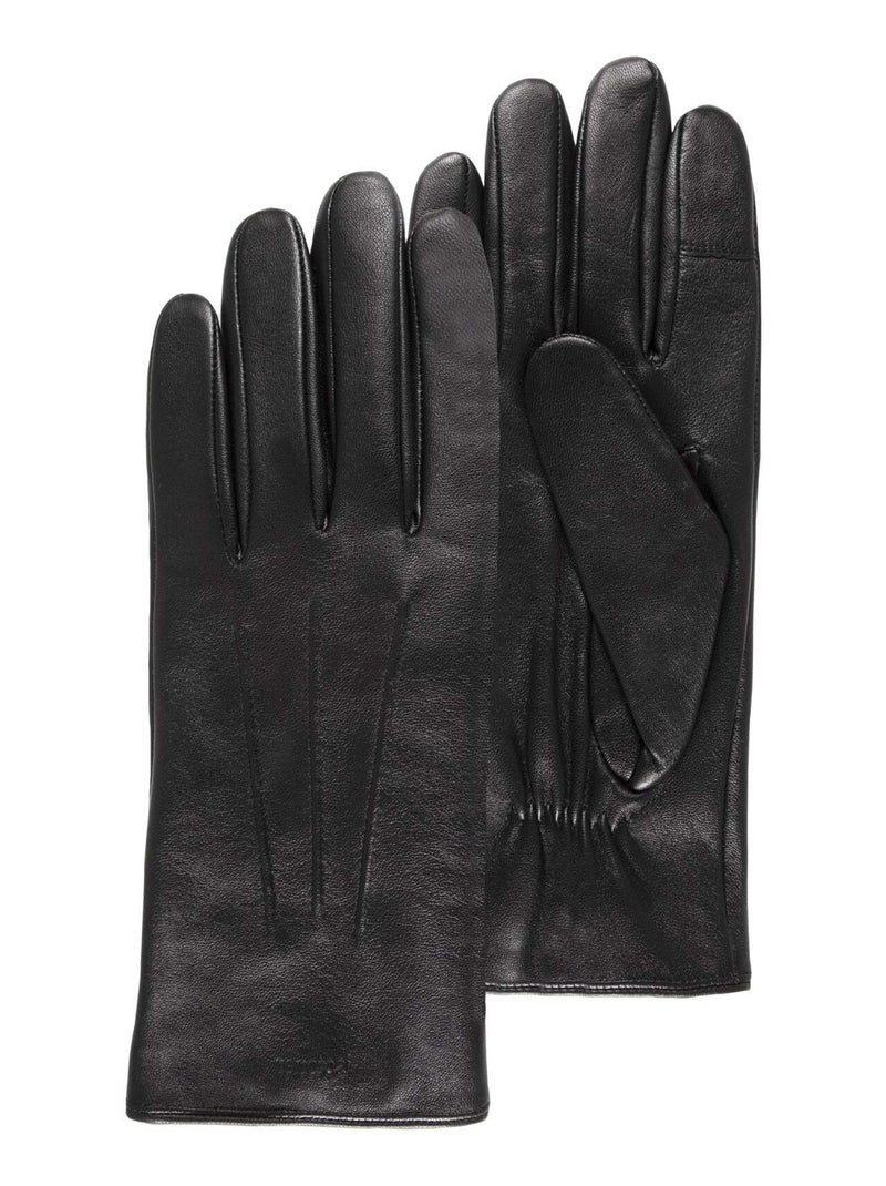Guanti tattile, caldo, foderato in pelle di pecora e in pile uomo Isotoner Nero Nero - Kiabi