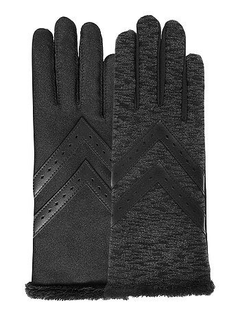 Guanti tattile in tessuto riciclato, fodera calda, Taglia unica donna Isotoner