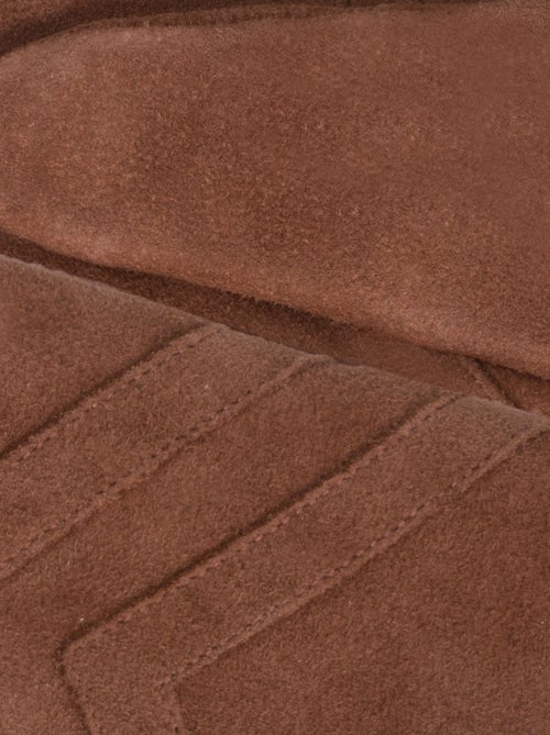 Guanti Tattili in pelle di capra scamosciata - foderati con micro donna Isotoner - Kiabi