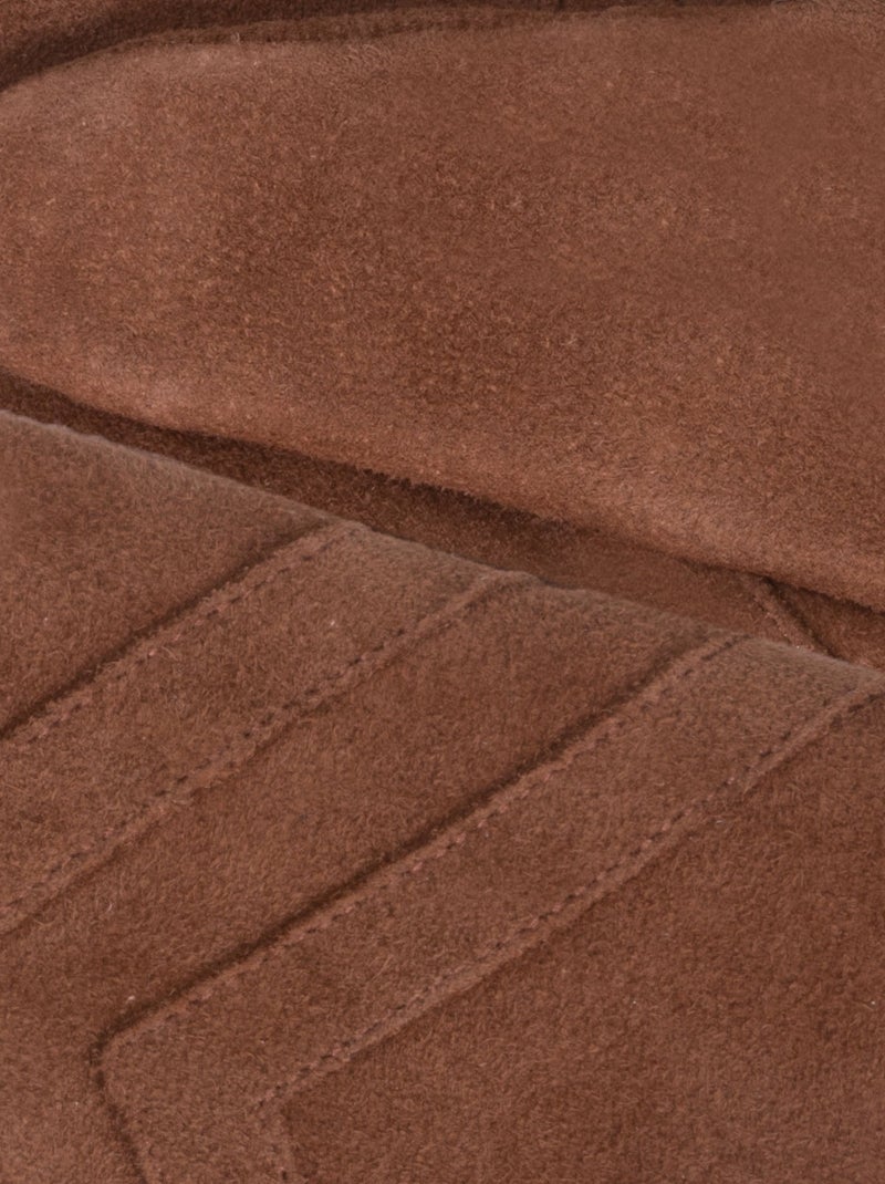Guanti Tattili in pelle di capra scamosciata - foderati con micro donna Isotoner Cognac - Kiabi