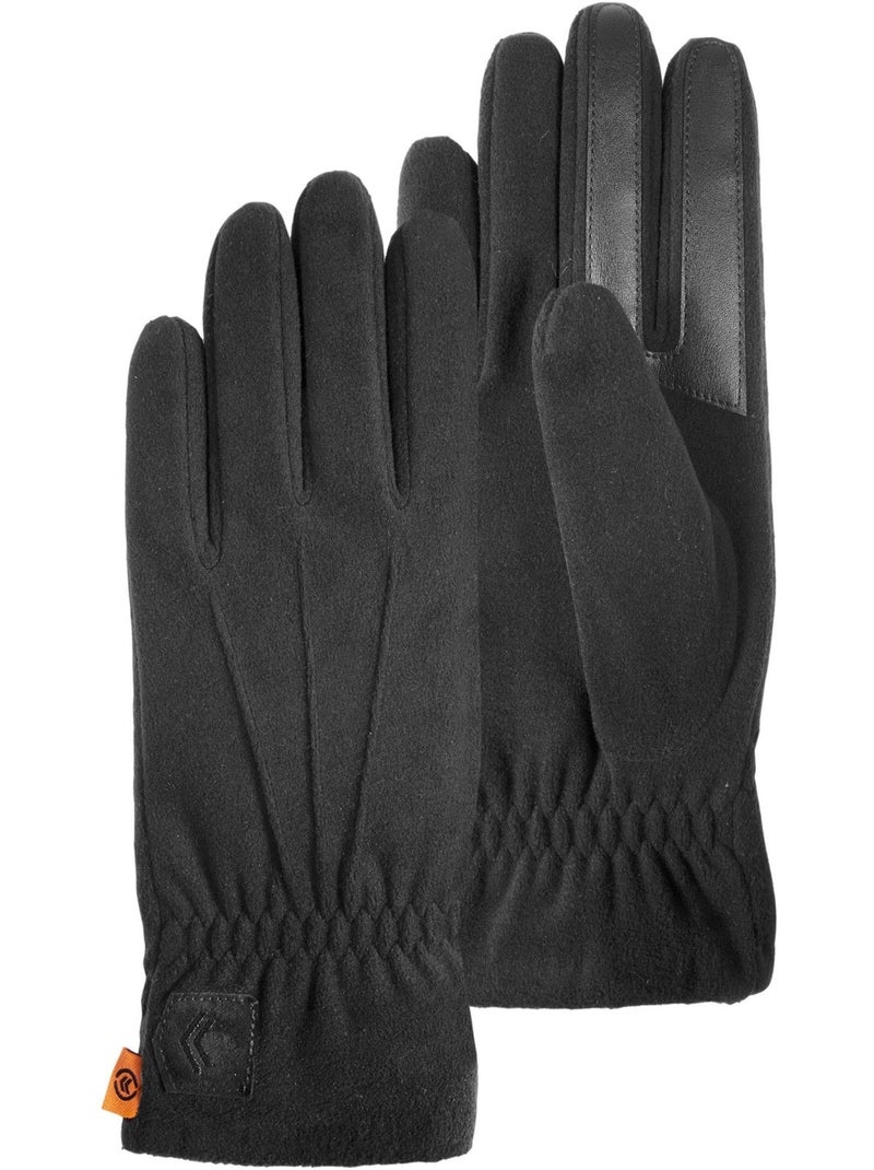 Guanti tattili in pile riciclato - fodera flessibile uomo Nero - Kiabi