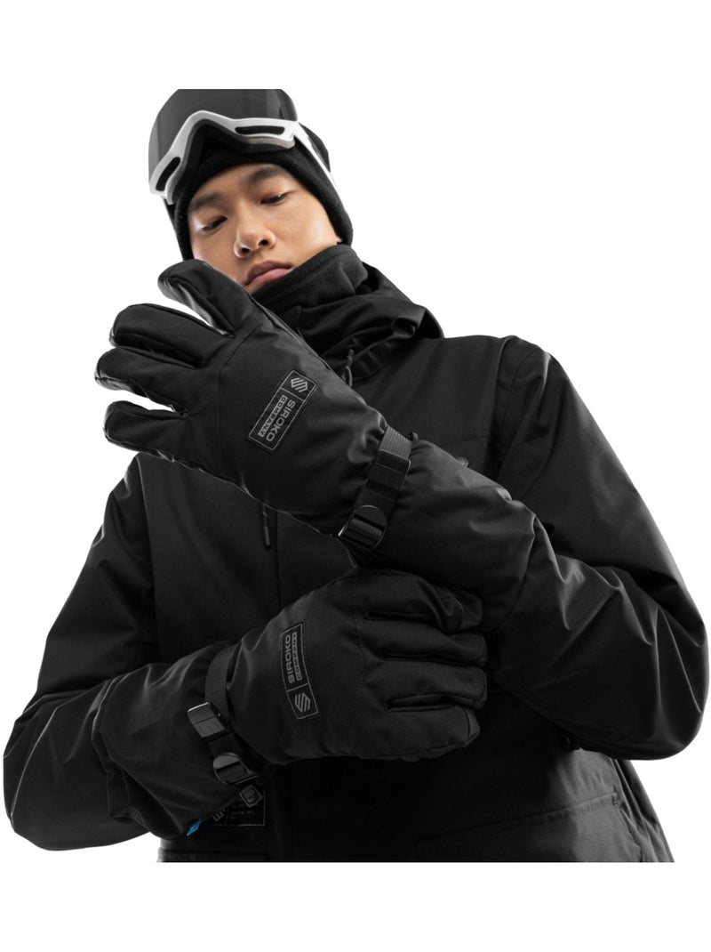 Guanti termici impermeabili da sci e snowboard sport invernali uomo e donna srx Nero - Kiabi