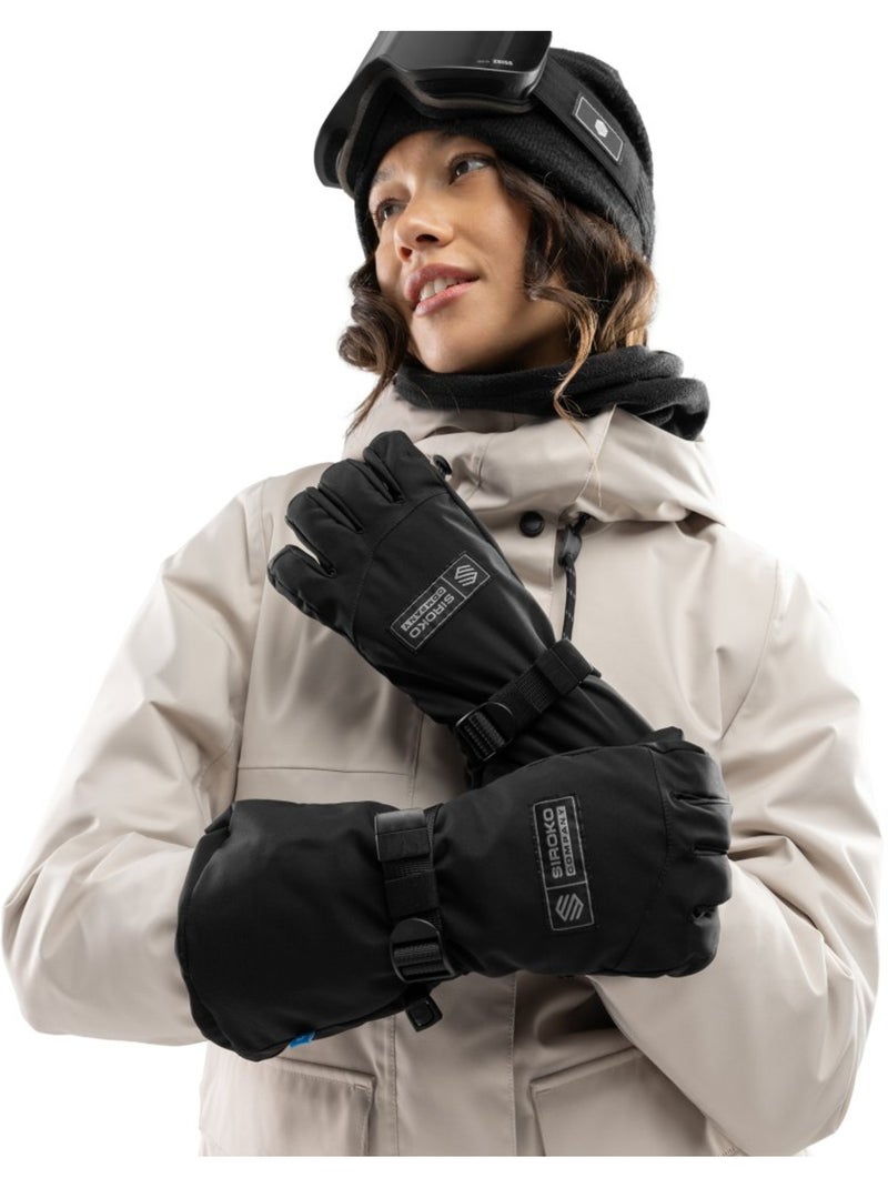 Guanti termici impermeabili da sci e snowboard sport invernali uomo e donna srx Nero - Kiabi