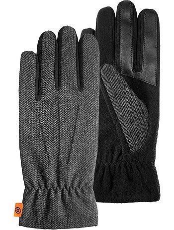 Guanti tessuto bimateriale/pile tattile - fodera flessibile uomo isotoner