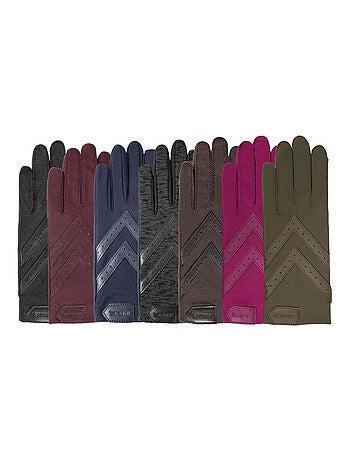 Guanti tessuto elastico tattile riciclato, resistente all'acqua, donna Isotoner