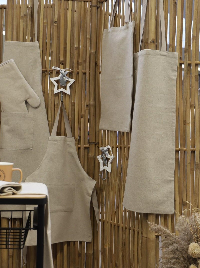 Guanto da cucina e presina 100% Lino LINELLE Beige - Kiabi