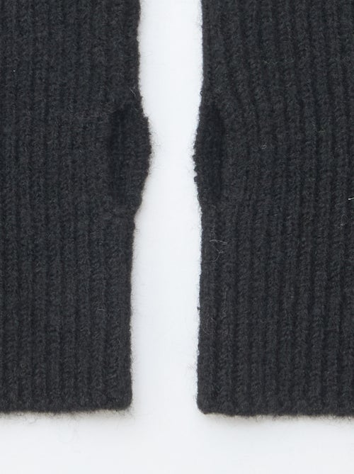 Guanto senza dita con polsino tinta unita - Kiabi