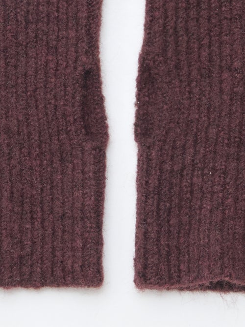 Guanto senza dita con polsino tinta unita - Kiabi