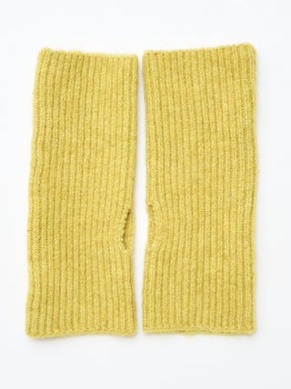 Guanto senza dita con polsino tinta unita