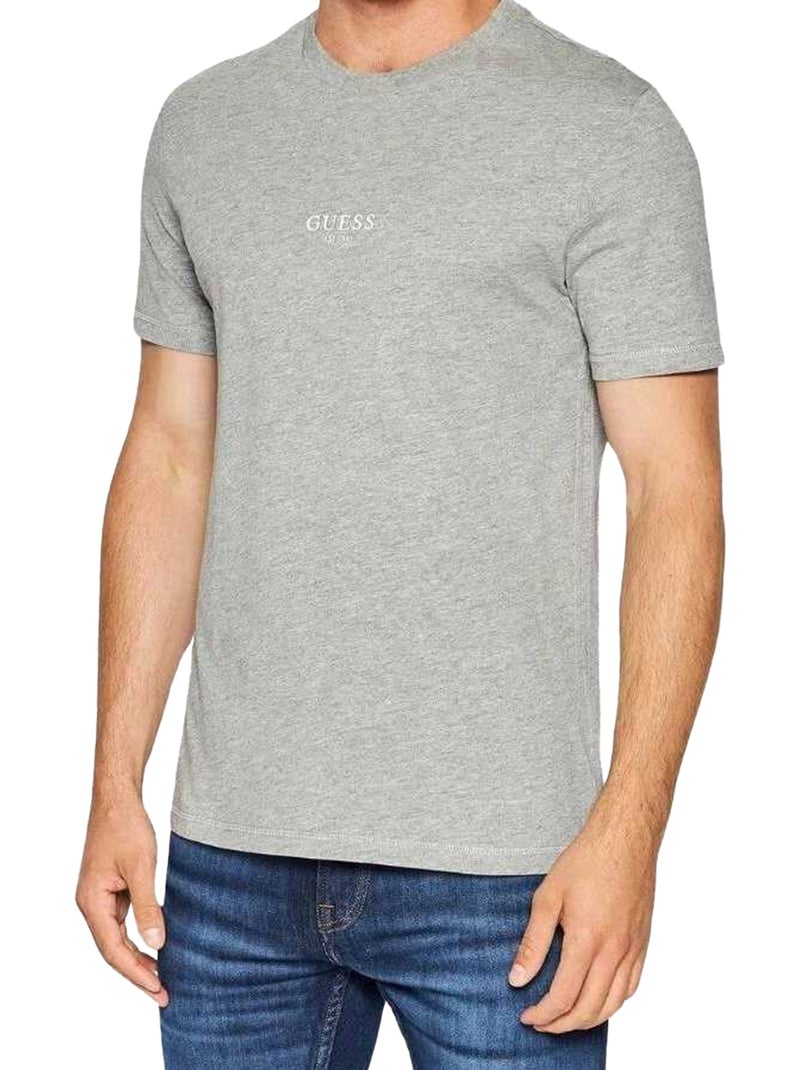 GuessMaglietta Logo Maniche Corte Uomo Grigio - Kiabi