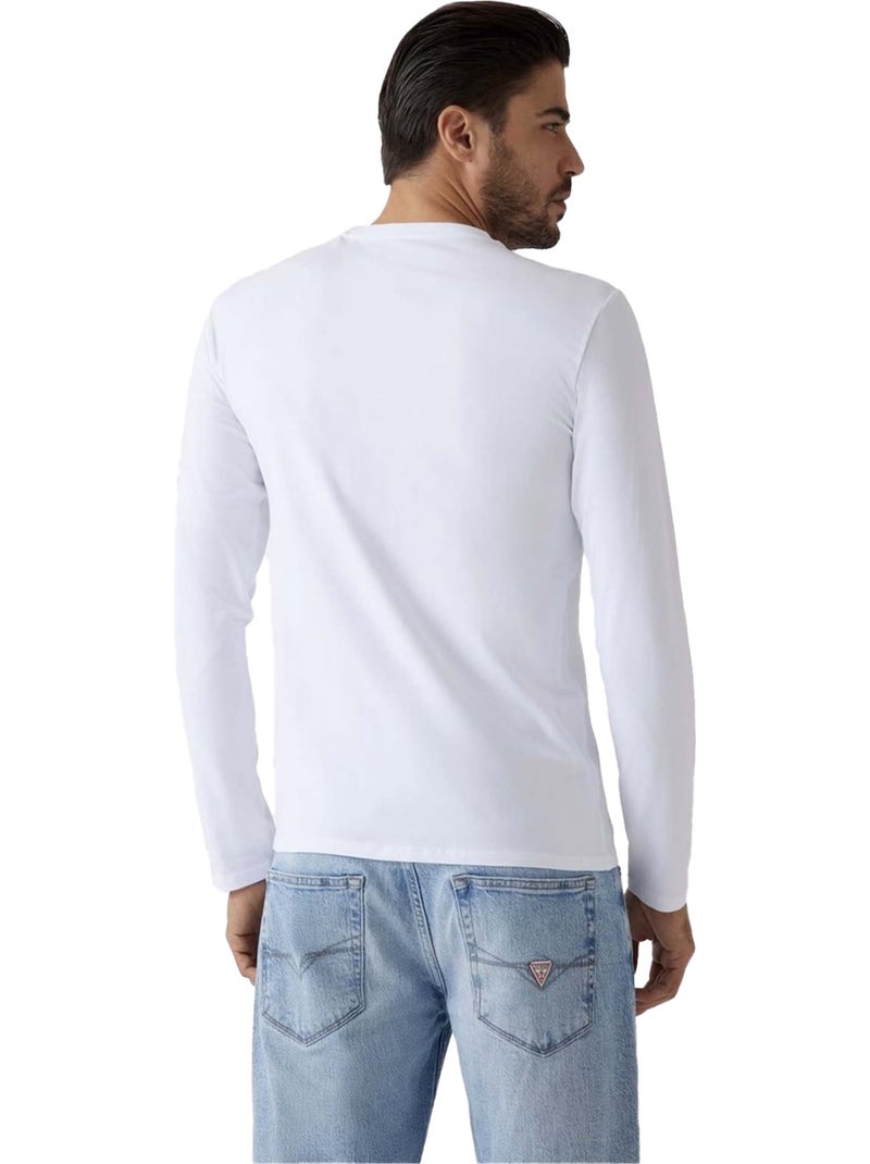 GuessMaglietta Manica Lunga Uomo Bianco - Kiabi