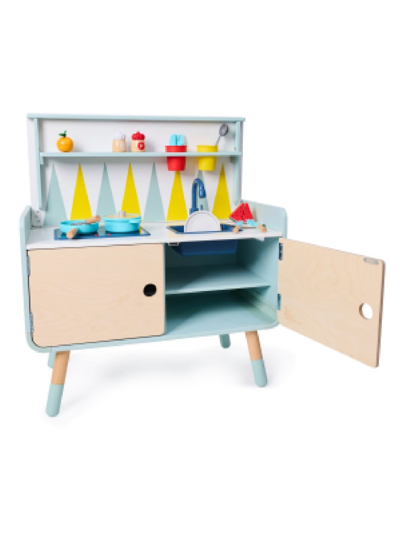 HAPE - Cassettiera/Cucina per bambini 2 in 1 PLAY FURNITURE Blu beige - Kiabi