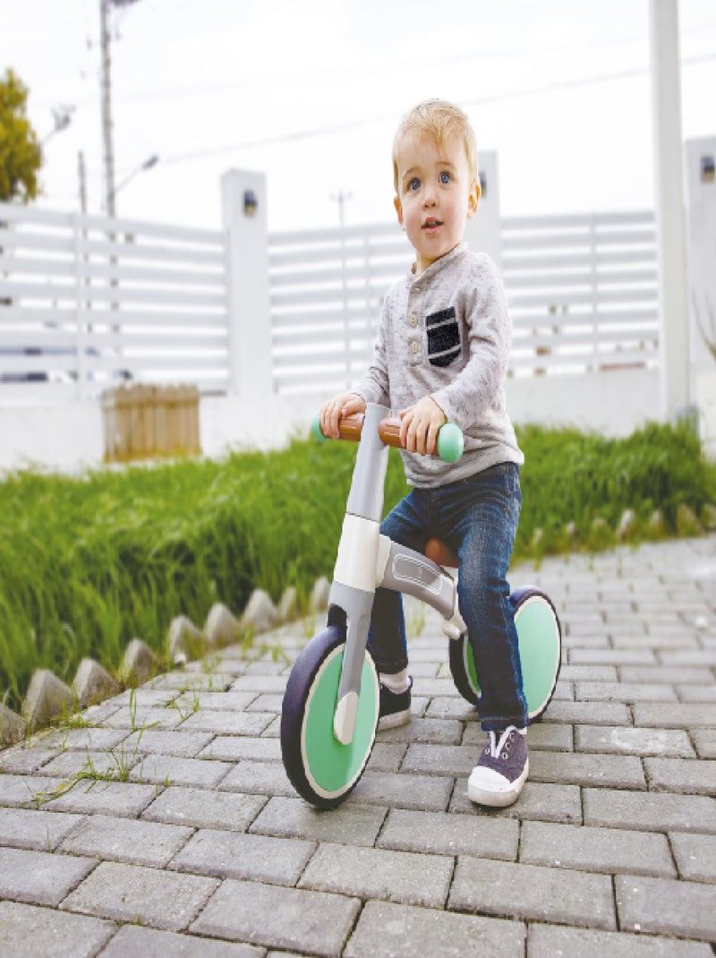 HAPE - Primo triciclo senza pedali - Verde pastello - 58 x 29,5 x 40 cm - Da 18 mesi Verde - Kiabi