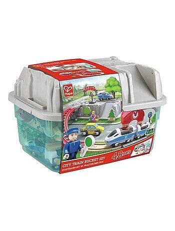 HAPE - Set treno urbano 2 in 1 - 84,2 x 75,6 x 19,1 cm - Dai 3 anni in su