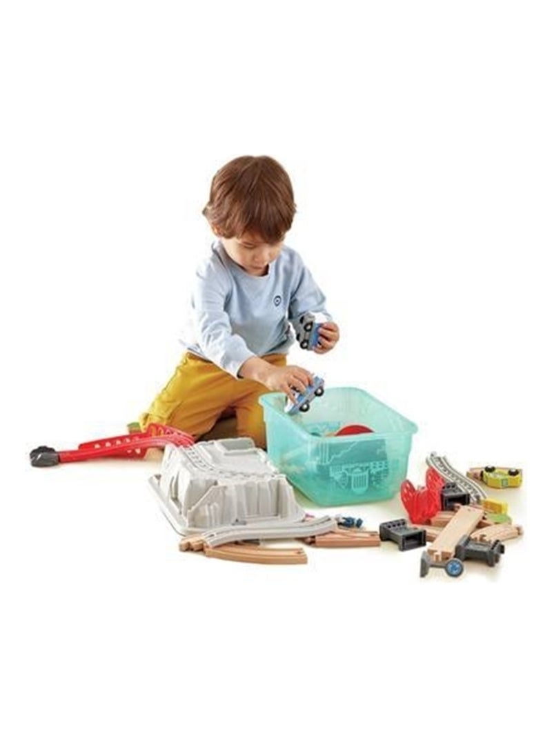 HAPE - Set treno urbano 2 in 1 - 84,2 x 75,6 x 19,1 cm - Dai 3 anni in su Multicolore - Kiabi