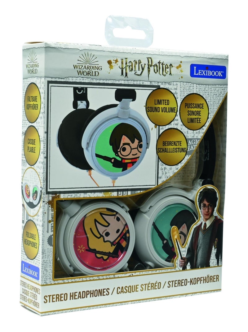 Harry Potter Cuffia stereo a filo pieghevole con limitazione sicura del volume Bianco - Kiabi