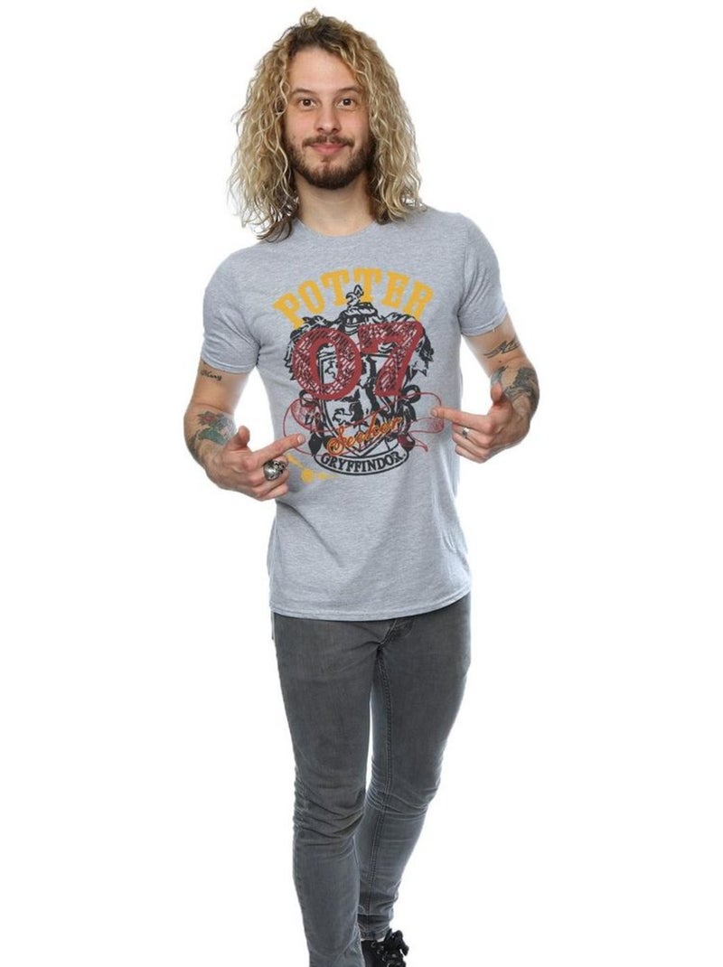 Harry Potter Gryffindor Seeker Maglietta Uomo Grigio melangiato - Kiabi
