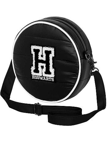 Harry Potter H Borsa a Tracolla Rotonda Padding, Nero