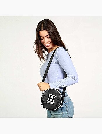 Harry Potter H Borsa a Tracolla Rotonda Padding, Nero