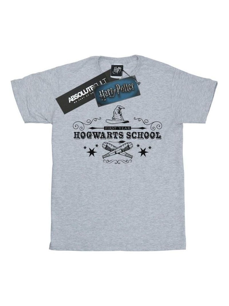 Harry Potter Hogwarts First Year Maglietta Uomo Grigio melangiato - Kiabi