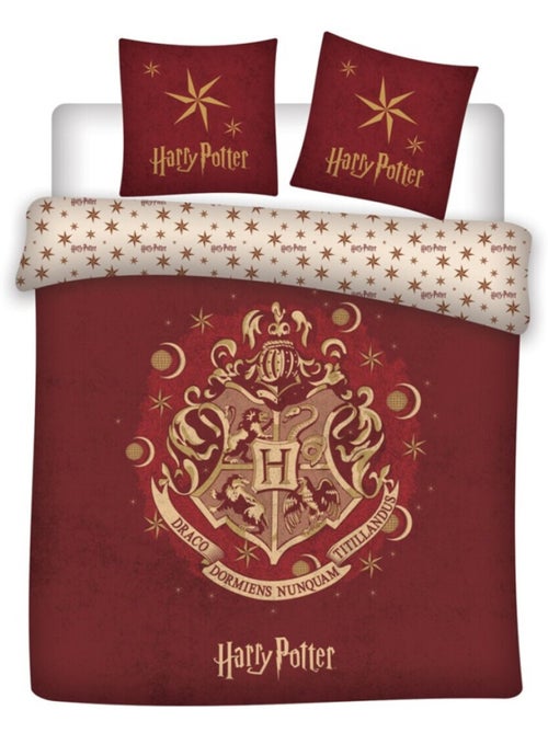 Harry Potter, Set Copripiumino Matrimoniale Stampato Reversibile, HOGWARTS ROSSO - Kiabi Harry Potter, Set Copripiumino Matrimoniale Stampato Reversibile, HOGWARTS ROSSO - Kiabi
