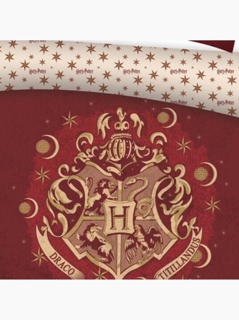 Harry Potter, Set Copripiumino Matrimoniale Stampato Reversibile, HOGWARTS ROSSO Multicolore - Kiabi