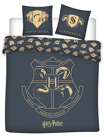 Harry Potter, Set Letto Matrimoniale Stampato Reversibile, STEMMI