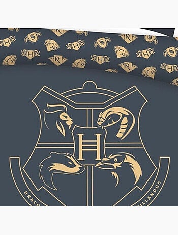 Harry Potter, Set Letto Matrimoniale Stampato Reversibile, STEMMI