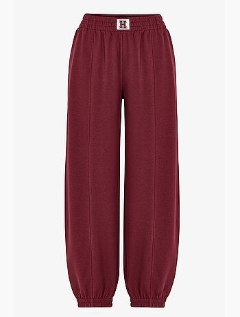 Harvard pantaloni della tuta con dettagli di cucitura e polsini a coste penti