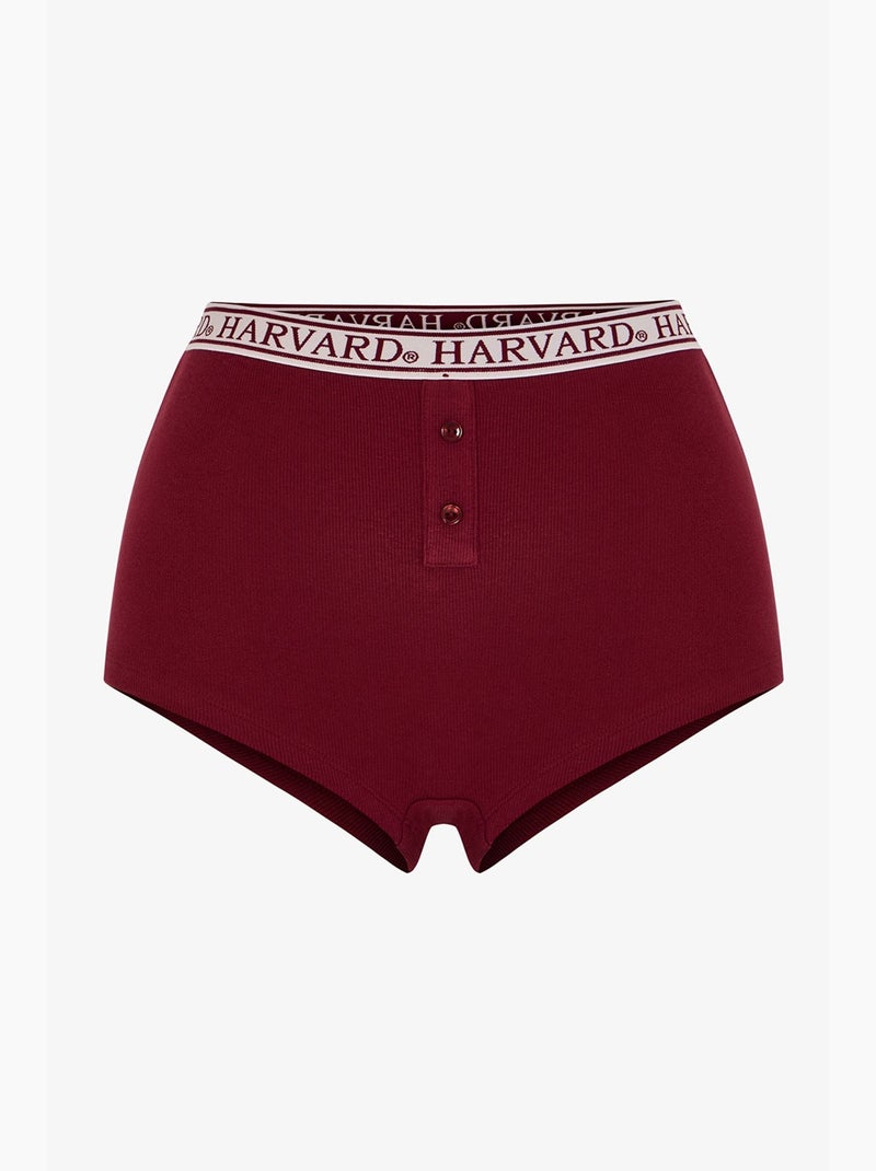 Harvard slip boyshort a vita alta penti Rosso bordeaux - Kiabi