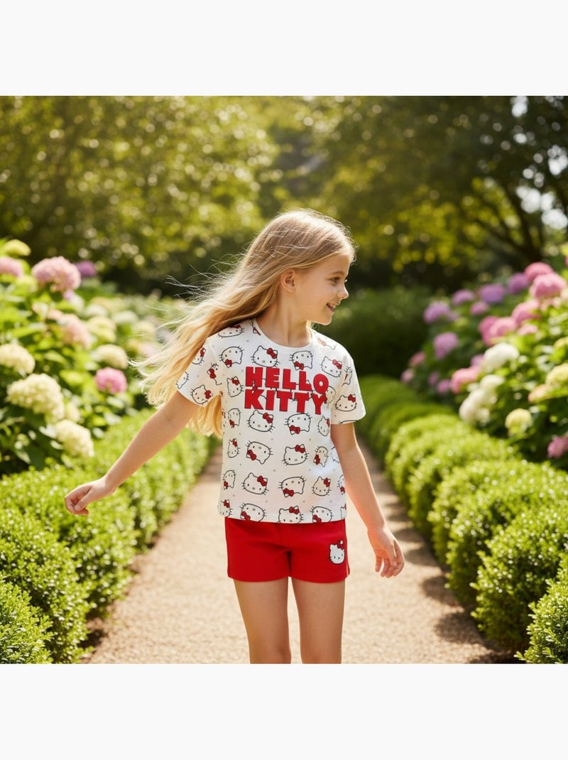 Hello Kitty - Completo t shirt e shorts bambina Rosso - Kiabi