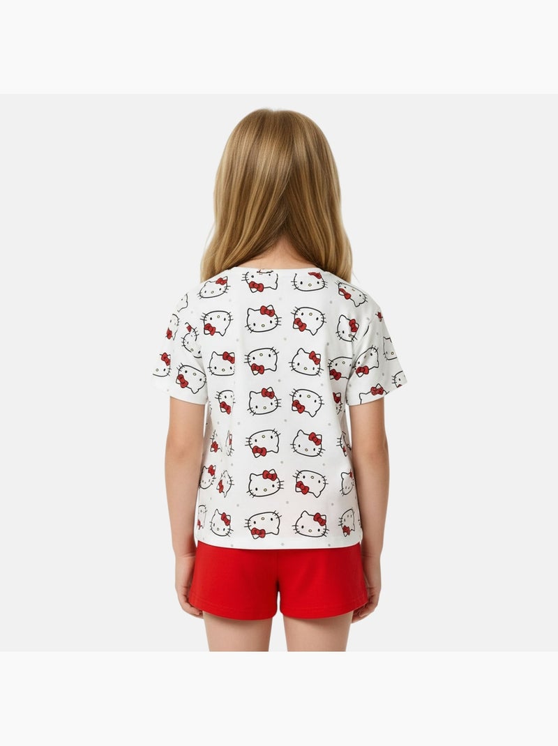 Hello Kitty - Completo t shirt e shorts bambina Rosso - Kiabi