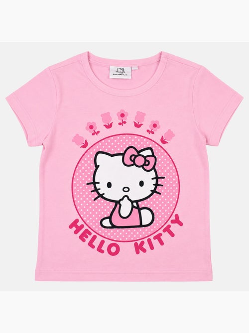 Hello kitty - maglietta a maniche corte con stampa, collo rotondo - Kiabi