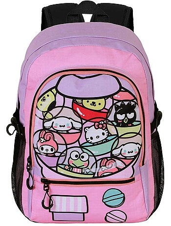 Hello kitty gashapon zaino fight fan 2.2, rosa