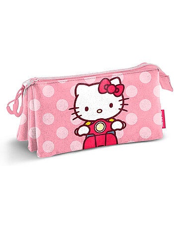 Hello kitty moto astuccio triplo, rosa