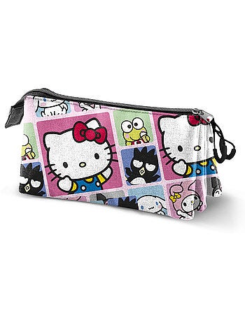 Hello kitty panels astuccio triplo, multicolore