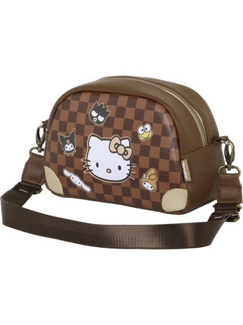 Hello Kitty Squares Borsa a Tracolla Bowling Lite, Marrone - Kiabi